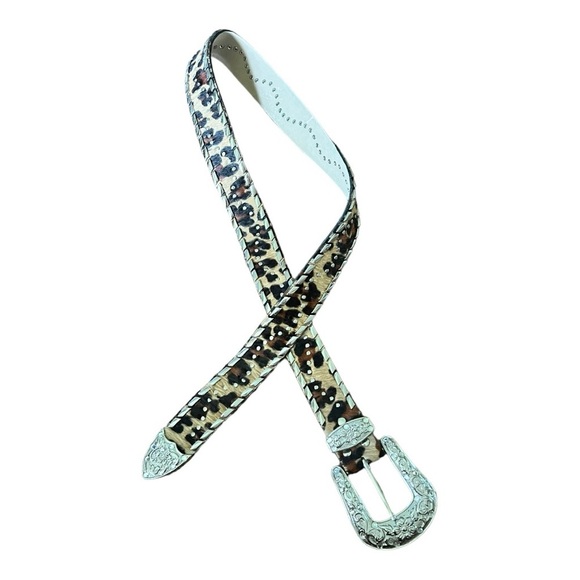 Vintage Animal Print‎ Leather Belt - Picture 1 of 6